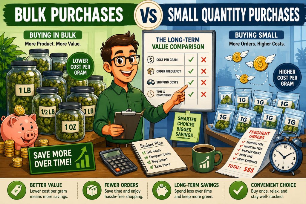 Bulk Weed vs Small Quantity Purchases