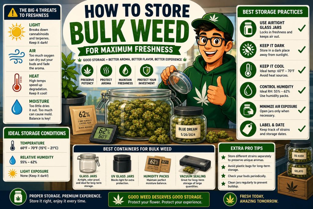 How to Store Bulk Weed for Maximum Freshness
